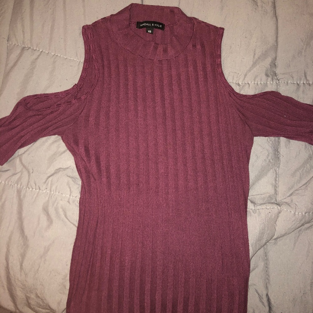 Kendall and Kylie off the shoulder turtle neck